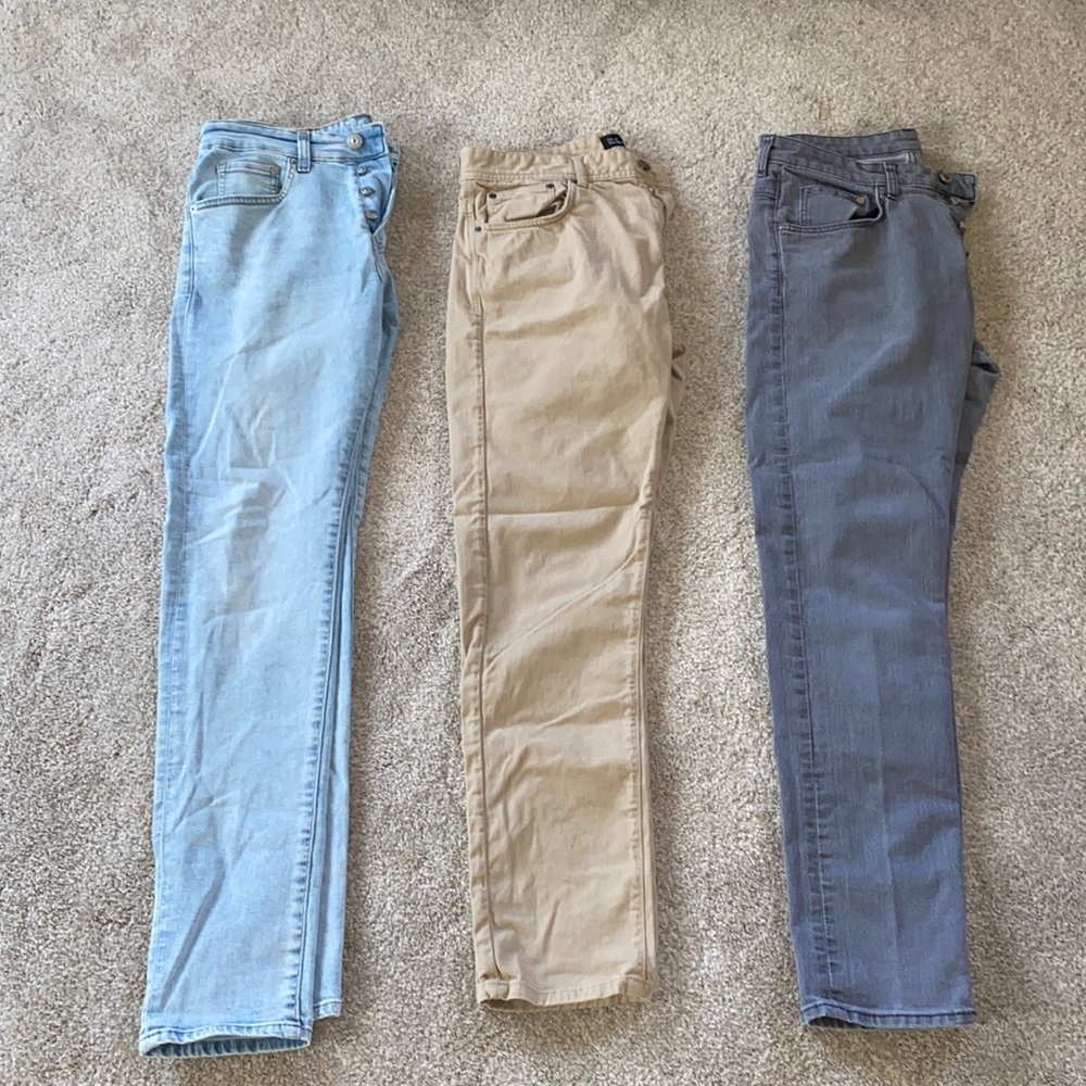 MENS ZARA & H&M PANTS (SET OF 3)